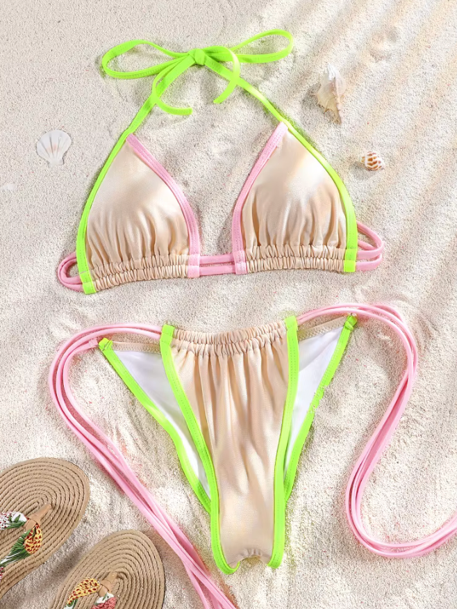 Bubble Lime Maillot de bain deux pièces brésilien