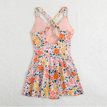 Flora Corail  Maillot de bain une pièce jupe intégrée